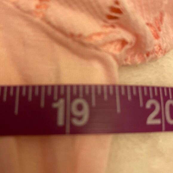 Automet Soft Pink Short Lace‎ Sleeves Top Size M nwt - Picture 10 of 12